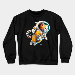 ap lang space cat - astronaut cat Crewneck Sweatshirt